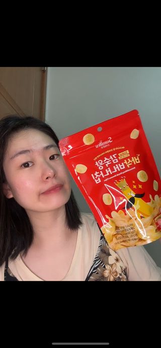 스미후루 코리아 릴스-수정본)감숙왕 바삭 바나나칩 — 5점을 준 리뷰어가 2025년 8월 올린 사용 사진