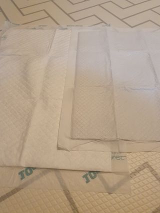 아베크 펫 와이드 프리미엄 중형 애견 강아지 배변 패드 54매 1팩 45g — 5점을 준 리뷰어가 2021년 7월 올린 사용 사진