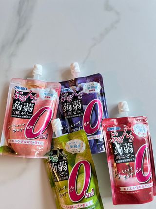 ORIHIRO 오리히로 곤약젤리 제로칼로리 130g 4종 4팩(맛별로 1팩씩) — 5점을 준 리뷰어가 2023년 2월 올린 사용 사진