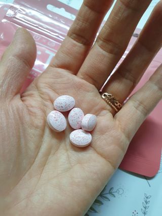 입 냄새 완화에 도움을 주는 에티켓 캔디 복숭아맛 앳캔디 — 5점을 준 리뷰어가 2021년 1월 올린 사용 사진