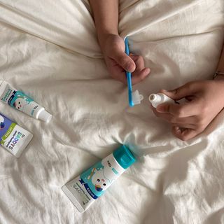 닥터데디스 안심불소 튼튼치약(청포도, 민트 중 택 1) 60g + 여행용 미니 치약 15g — 5점을 준 리뷰어가 2022년 8월 올린 사용 사진