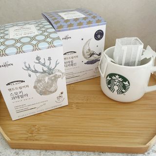 (주)쟈뎅 쟈뎅 클래스 핸드 드립 커피 10P 2종_디카페인 1종+랜덤 플레이버 1종 — 5점을 준 리뷰어가 2021년 4월 올린 사용 사진