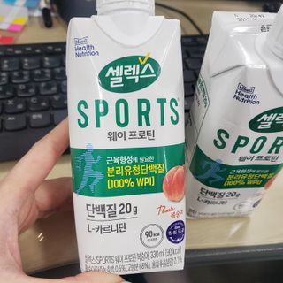 셀렉스스포츠 셀렉스 스포츠 웨이 프로틴 복숭아_ 330ml x 12팩 — 3점을 준 리뷰어가 2021년 10월 올린 사용 사진