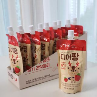 [몸엔용] 우리 아이 건강간식, 달콤한 녹용곤약젤리 디어팡 4종 — 5점을 준 리뷰어가 2021년 8월 올린 사용 사진