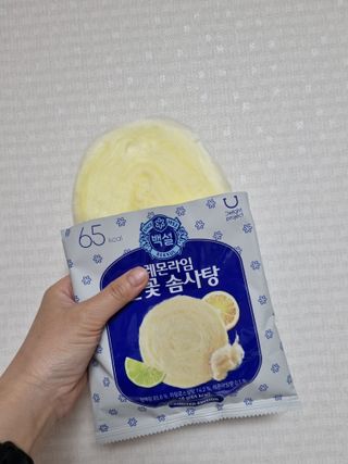 딜라이트 프로젝트  달콤한 눈꽃 간식세트( 눈꽃 솜사탕 / 레몬라임 솜사탕 / 달고나 총 7EA+스마트톡 증정) — 4.5점을 준 리뷰어가 2022년 5월 올린 사용 사진