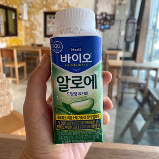 LIVE 매일바이오 알로에 드링킹 요거트 — 5점을 준 리뷰어가 2022년 4월 올린 사용 사진