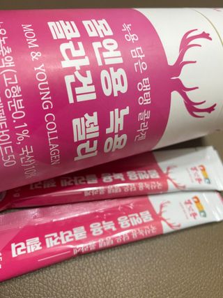 [몸엔용] 녹용 담은 탱탱 콜라겐 녹용 콜라겐 젤리 15g x 20포 — 3.5점을 준 리뷰어가 2022년 4월 올린 사용 사진