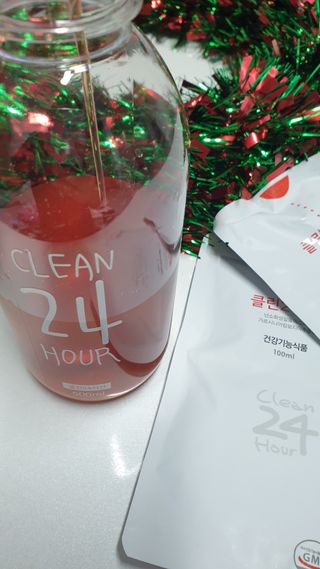 클린24시간 1BOX(5포) + 전용보틀(500ml) — 4점을 준 리뷰어가 2023년 1월 올린 사용 사진