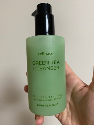 프리마인 메이크업과 들뜨는 각질까지 한방에 깐달걀로! 순하기까지한 셀베이스 그린티클렌저(200ml) — 5점을 준 리뷰어가 2023년 4월 올린 사용 사진