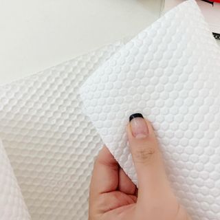 부직포나라 중금속유해물질ZERO 뜯어쓰는 주방 일회용수세미 60매 2매 — 5점을 준 리뷰어가 2022년 12월 올린 사용 사진