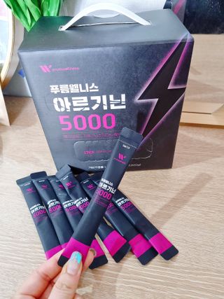 [푸름웰니스] 아르기닌 5000 (10g x 100포) — 5점을 준 리뷰어가 2022년 4월 올린 사용 사진
