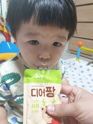 [몸엔용] 우리 아이 건강간식, 달콤한 녹용곤약젤리 디어팡 4종 — 5점을 준 리뷰어가 2021년 8월 올린 사용 사진