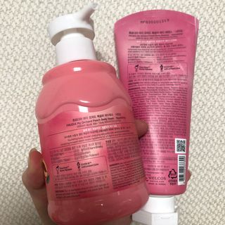 [후르디아] 복숭아 바디워시+바디에센스 세트 — 5점을 준 리뷰어가 2021년 3월 올린 사용 사진