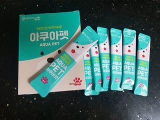 펫시랩 반려견용 액상 프리바이오틱스 아쿠아펫 — 5점을 준 리뷰어가 2021년 1월 올린 사용 사진