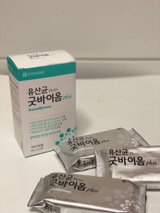프리마인 유산균 국가지정연구소 선정, 살아있는 생유산균 200억 마리의 힘. 유산균n굿바이옴플러스 — 5점을 준 리뷰어가 2021년 10월 올린 사용 사진