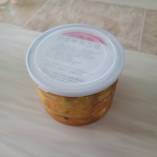 셰프애찬 단호박 백김치 1kg — 5점을 준 리뷰어가 2022년 10월 올린 사용 사진