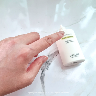 아이레시피 모이스트터치 스포츠 선밀크 50ml (SPF50+ PA+++) — 5점을 준 리뷰어가 2023년 4월 올린 사용 사진