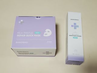 바노바기 코스메틱 바노바기 밀크씨슬 리페어 시카 폼 클렌저 플러스 120ml + 퀵 마스크 플러스 30매 — 5점을 준 리뷰어가 2023년 9월 올린 사용 사진