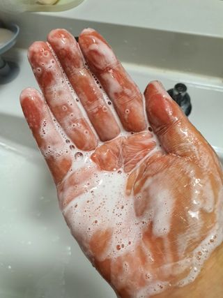 디어미어 맥주효모 샴푸 500ml — 4점을 준 리뷰어가 2022년 8월 올린 사용 사진