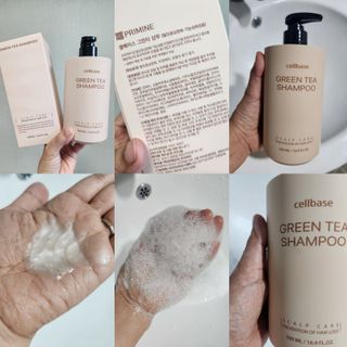 프리마인 더이상 뻣뻣하고 효과없는 탈모샴푸는 NO. 근본부터 케어하는 셀베이스 그린티샴푸(500ml) — 4점을 준 리뷰어가 2023년 3월 올린 사용 사진