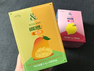 비타앤C 레몬맛, 망고맛 — 5점을 준 리뷰어가 2021년 4월 올린 사용 사진