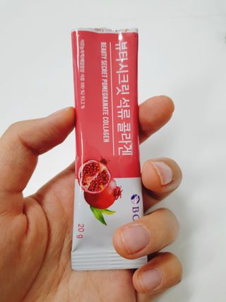 보뚜 슈퍼푸드 뷰티 시크릿 석류 콜라겐 젤리스틱 15포 — 5점을 준 리뷰어가 2021년 12월 올린 사용 사진