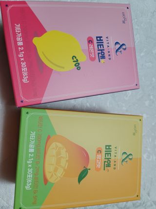 비타앤C 레몬맛, 망고맛 — 5점을 준 리뷰어가 2021년 7월 올린 사용 사진