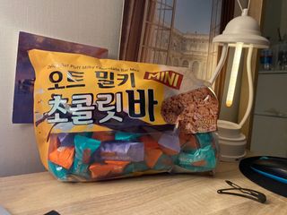 델리스 오트 밀키 초콜릿 바 — 5점을 준 리뷰어가 2022년 4월 올린 사용 사진