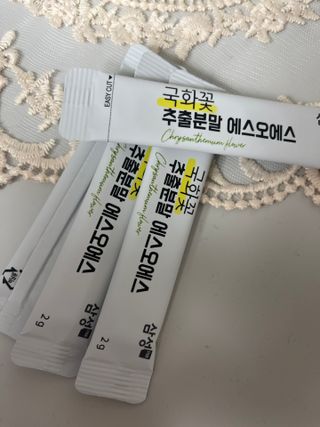 체인미 국화꽃 추출분말 에스오에스 곡류효소 과일채소 17종 혼합 분말 스틱 — 2.5점을 준 리뷰어가 2022년 1월 올린 사용 사진