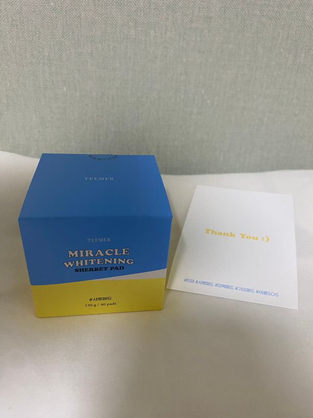 티머 미라클 화이트닝 샤벳 패드 리뷰 사진