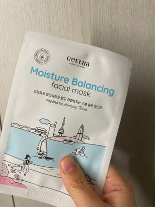 세뚜아(Cettua) [세뚜아] 모이스처 밸런싱 페이셜 마스크 Cettua Moisture Balancing Facial Mask 5매 — 5점을 준 리뷰어가 2024년 3월 올린 사용 사진