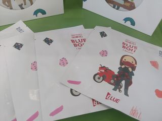 [블루 본 아이노우] 유아용 컬러마스크 40 PCS SET 2중 택 1 — 5점을 준 리뷰어가 2021년 4월 올린 사용 사진