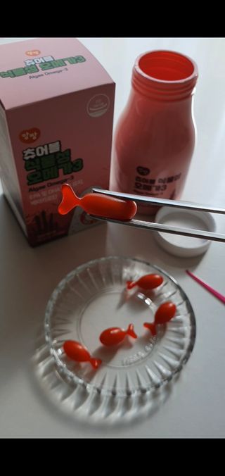 앙팡 츄어블 식물성 오메가3 1000mg x 80캡슐 — 4점을 준 리뷰어가 2022년 10월 올린 사용 사진