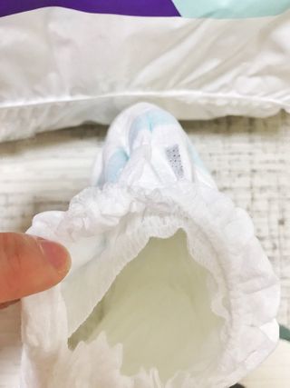 오브맘 밤 프리미엄 아기 기저귀 팬티형 밴드형 — 5점을 준 리뷰어가 2021년 1월 올린 사용 사진
