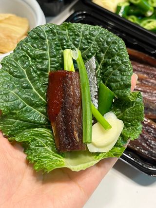마라도푸드 포항 구룡포 햇 과메기 야채세트 마라도회식당 꽁치 — 5점을 준 리뷰어가 2023년 10월 올린 사용 사진