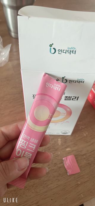 인디닥터 면역 생생 핑크 이뮨 젤리 + 타이탄 BCAA 프로틴 젤리스틱 — 5점을 준 리뷰어가 2022년 6월 올린 사용 사진