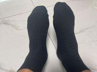 [사이즈가 있는 양말 필로이] 남/여 골지 발목 양말 4족 세트 남【S, M, L, XL】여【S, M, L】_컬러 랜덤 — 5점을 준 리뷰어가 2022년 6월 올린 사용 사진