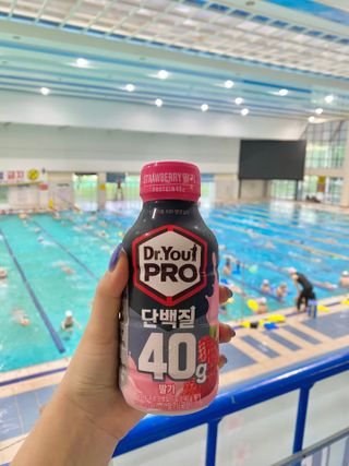닥터유 프로 단백질드링크 40g 딸기 — 5점을 준 리뷰어가 2025년 7월 올린 사용 사진