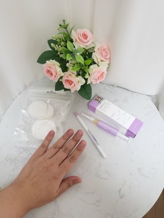 1+2 뷰젤 매직케어 손톱영양제+스톤푸셔+코인타올 셀프 네일케어 — 5점을 준 리뷰어가 2022년 10월 올린 사용 사진