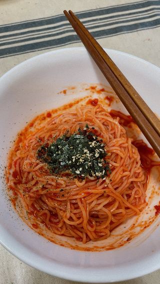[한면원] 비빔국수 2인분 — 5점을 준 리뷰어가 2022년 7월 올린 사용 사진