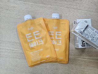 [덜다] 든든 식물성 단백질 쉐이크 40g X 7입 (곡물/딸기) — 4점을 준 리뷰어가 2023년 7월 올린 사용 사진