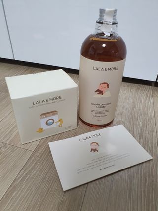 라라앤모어 유아 액체세제+세탁기클리너 — 5점을 준 리뷰어가 2022년 3월 올린 사용 사진