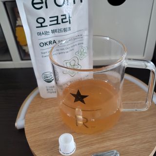 [이롬] 오크라 마시는 뷰티드링크 100mL x 20입 — 5점을 준 리뷰어가 2022년 9월 올린 사용 사진