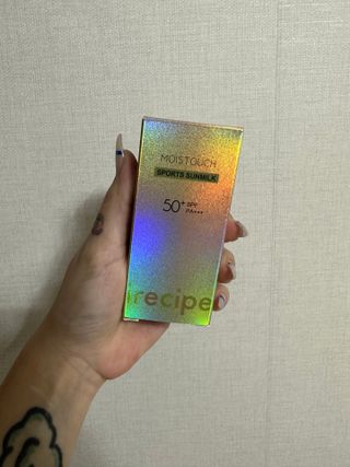 아이레시피 모이스트터치 스포츠 선밀크 50ml (SPF50+ PA+++) — 5점을 준 리뷰어가 2023년 7월 올린 사용 사진