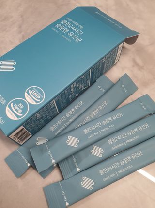 클린24시간 슬림앤유산균 1박스 (3.5g X 15포) — 5점을 준 리뷰어가 2023년 1월 올린 사용 사진