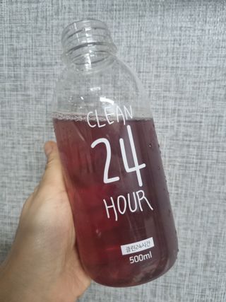 클린24시간 1BOX(5포) + 전용보틀(500ml) — 5점을 준 리뷰어가 2023년 2월 올린 사용 사진