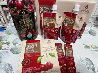 자연에온 몽모랑시 타트체리 3종 세트 구성 - 저분자콜라겐젤리, NFC 착즙주스 — 5점을 준 리뷰어가 2021년 7월 올린 사용 사진