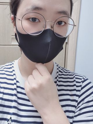 [에이블밤부] 리퓨어 쿠퍼 마스크 10color — 4점을 준 리뷰어가 2021년 3월 올린 사용 사진