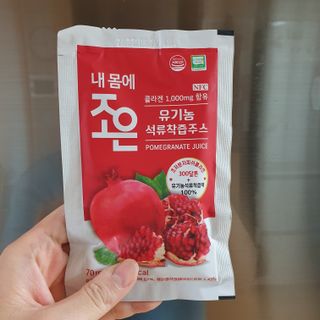 농업회사법인조은 유기농 석류 NFC 착즙주스 70ml 30포 — 5점을 준 리뷰어가 2021년 10월 올린 사용 사진