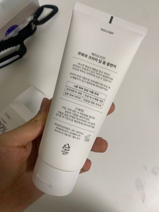 [베러오리진] 무화과 크리미 딥 폼 클렌저/피부 노폐물 & 미세먼지 99 세정 인증 민감성 피부 무자극 인증 — 5점을 준 리뷰어가 2021년 12월 올린 사용 사진